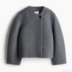 Lamb Wool Lapel Full Sleeve Overcoat image 4