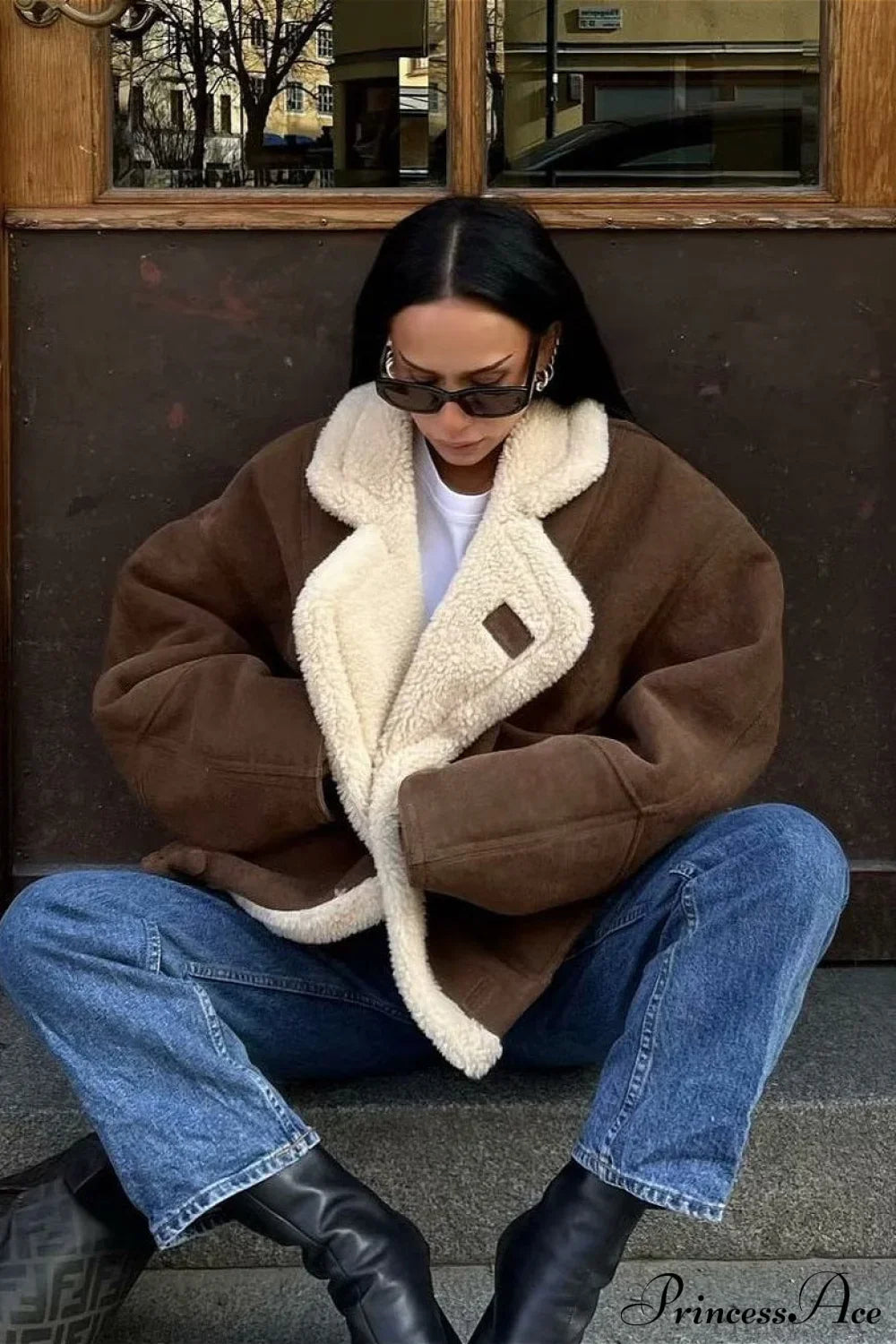 Lambswool Retro Loose Casual Coat image 1