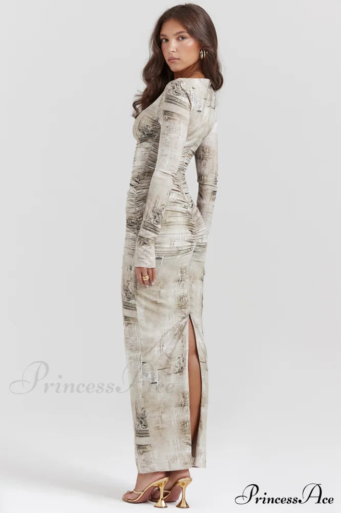Lanetta Feminine Stylish Printed Maxi Dress image 4
