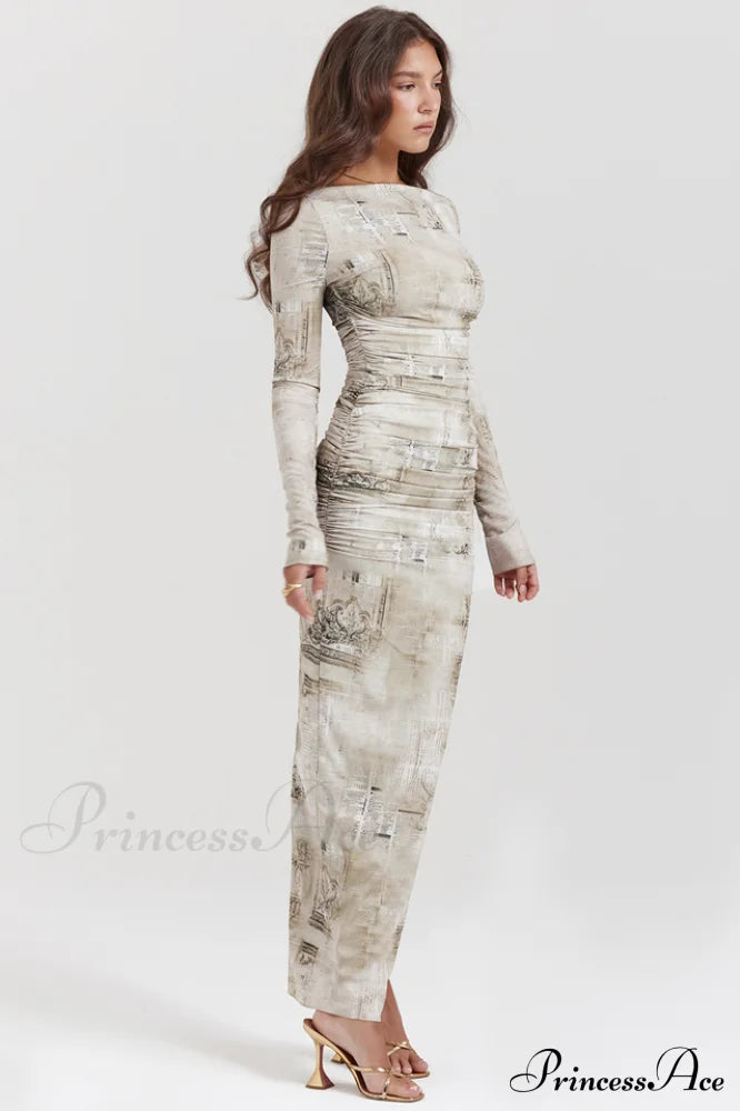 Lanetta Feminine Stylish Printed Maxi Dress image 3