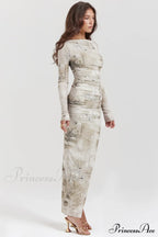Lanetta Feminine Stylish Printed Maxi Dress image 3