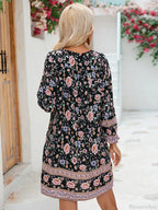 Lantern Sleeve Floral Boho Dress image 4
