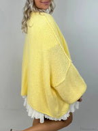 Lantern Sleeve Stand Collar Cardigan image 2