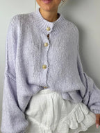 Lantern Sleeve Stand Collar Cardigan image 6