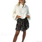 Lantern Sleeve Stand Collar Cardigan image 11
