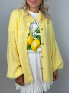 Lantern Sleeve Stand Collar Cardigan image 1