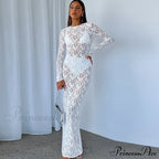 Lantern Sleeve V-neck Maxi Dress image 4