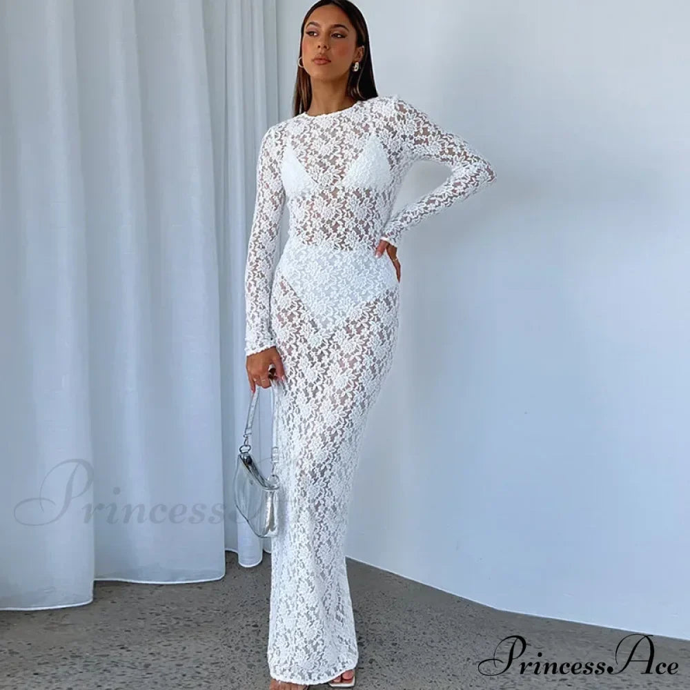 Lantern Sleeve V-neck Maxi Dress image 4