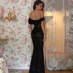 Lantern Sleeve V-neck Trumpet Maxi Dress image 3