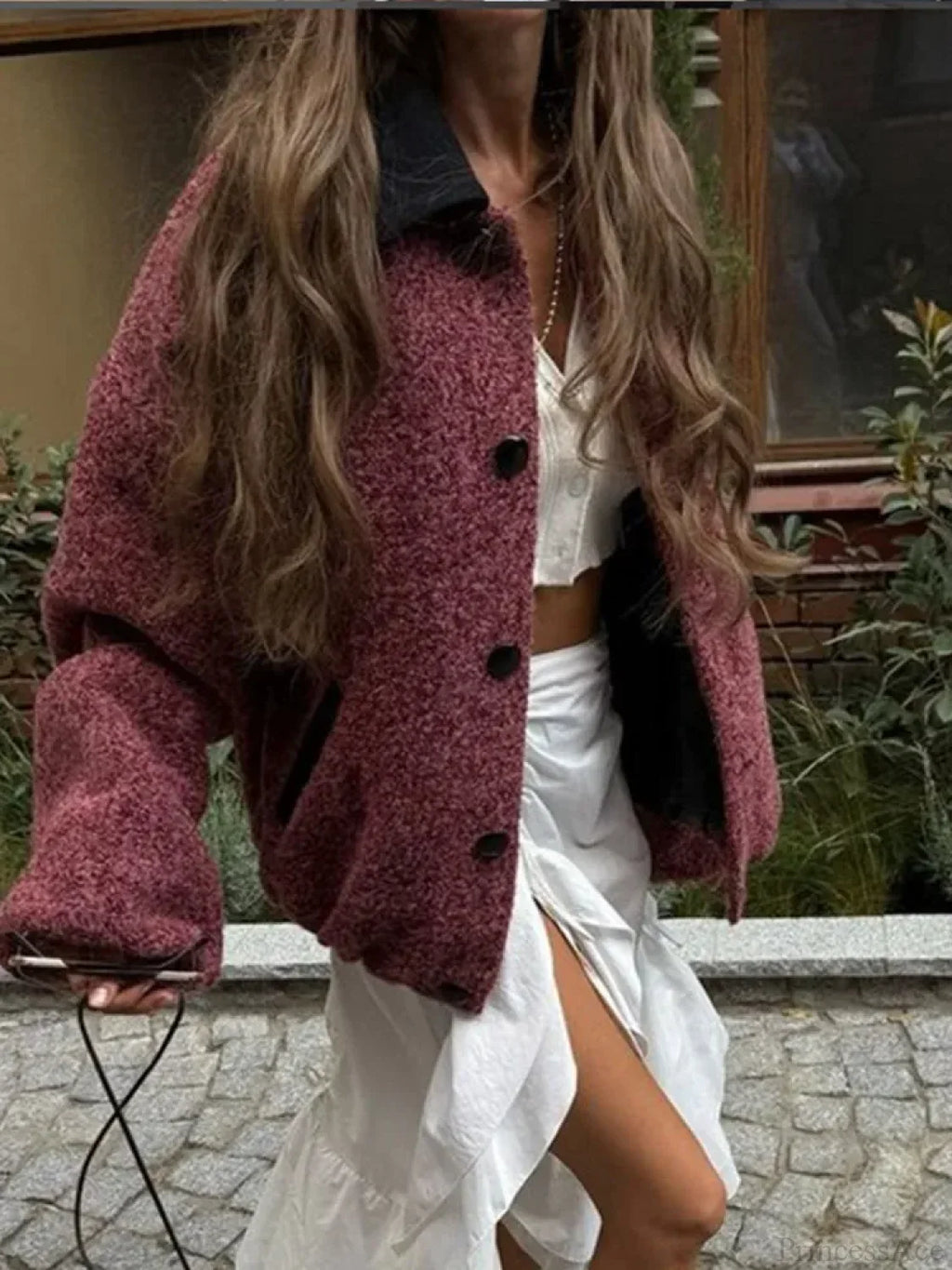 Lantern Sleeve Wool Blends Coat image 5