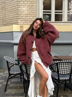 Lantern Sleeve Wool Blends Coat image 6