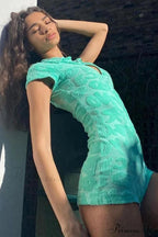 Lapel Terry Rompers with Button Down image 4