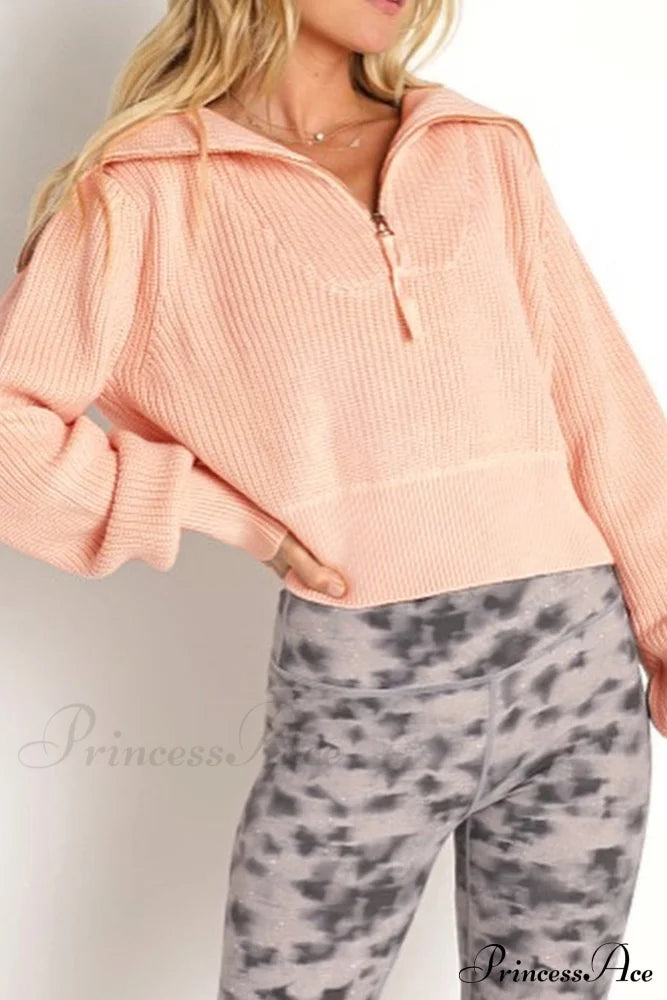 Lapel Zipper Sweater image 11