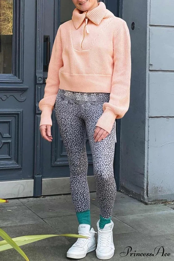 Lapel Zipper Sweater image 13