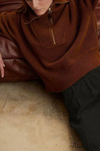Lapel Zipper Sweater image 9