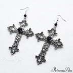 Large Detailed Cross Drill Pendant Jewel Necklace image 6