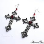 Large Detailed Cross Drill Pendant Jewel Necklace image 7
