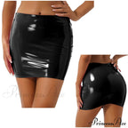Latex Patent Leather Miniskirt image 7