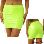 Latex Patent Leather Miniskirt image 11
