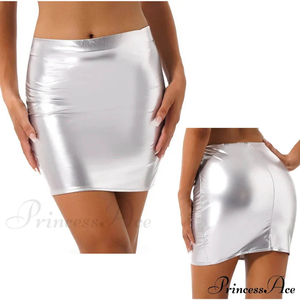 Latex Patent Leather Miniskirt image 10