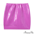 Latex Patent Leather Miniskirt image 4