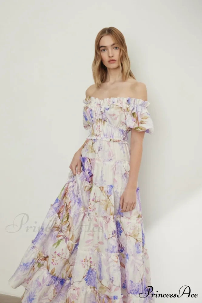 Lavander Maxi Stylish Boho Dress image 7