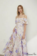 Lavander Maxi Stylish Boho Dress image 7