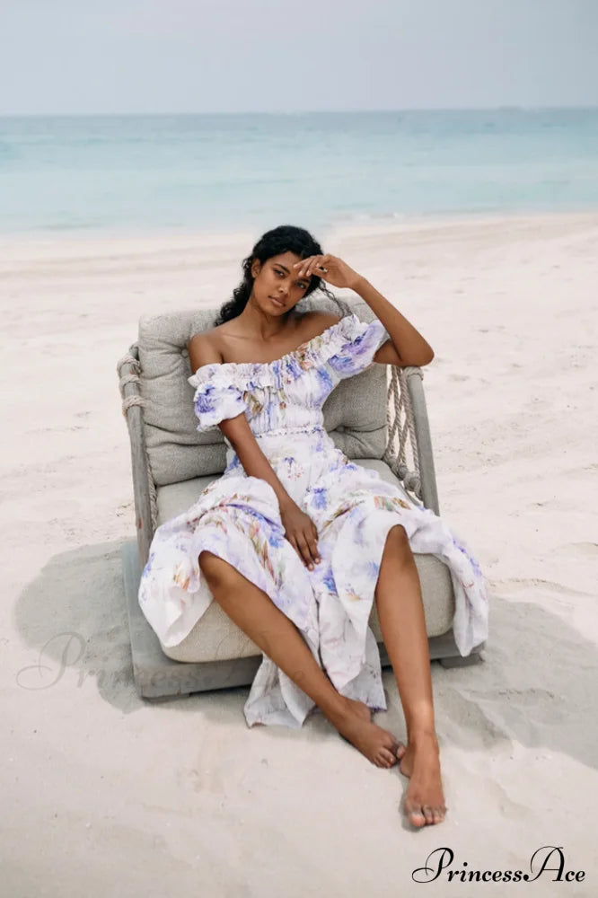 Lavander Maxi Stylish Boho Dress image 8
