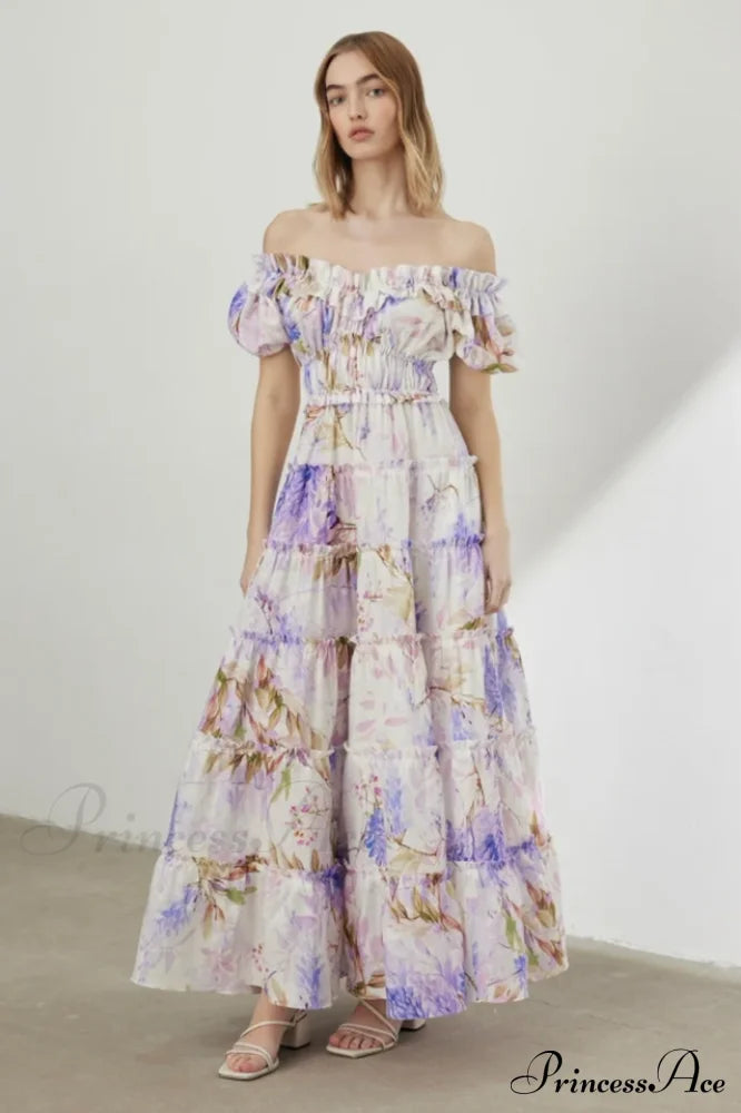 Lavander Maxi Stylish Boho Dress image 5