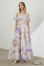 Lavander Maxi Stylish Boho Dress image 5