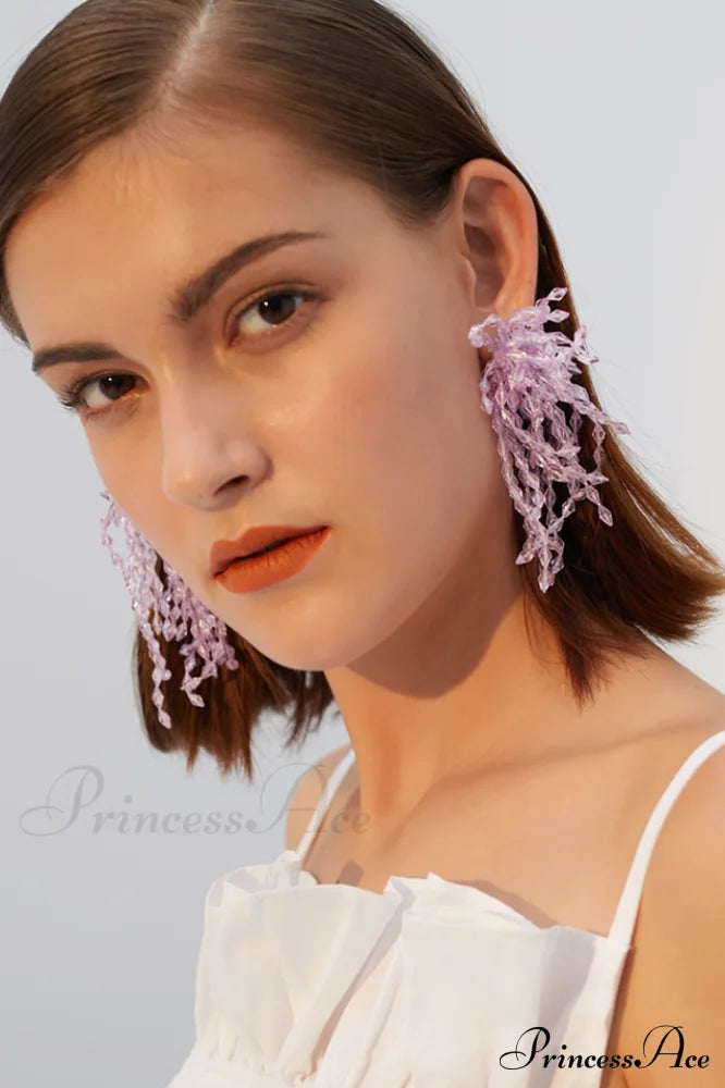 Lavender Elegant Diamond Earrings image 1