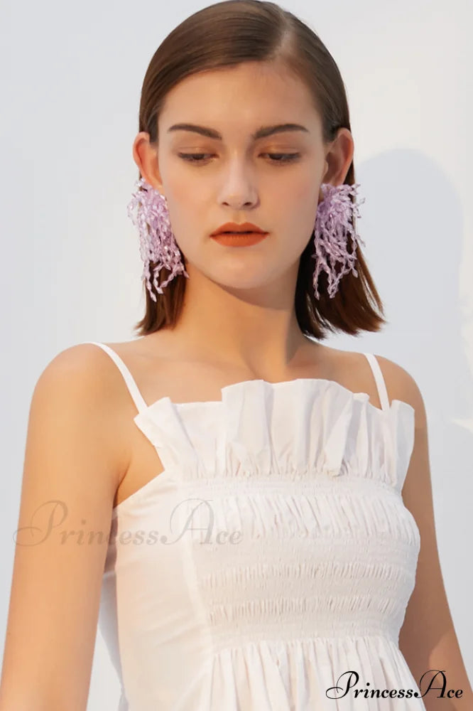 Lavender Elegant Diamond Earrings image 8