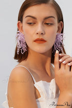 Lavender Elegant Diamond Earrings image 2