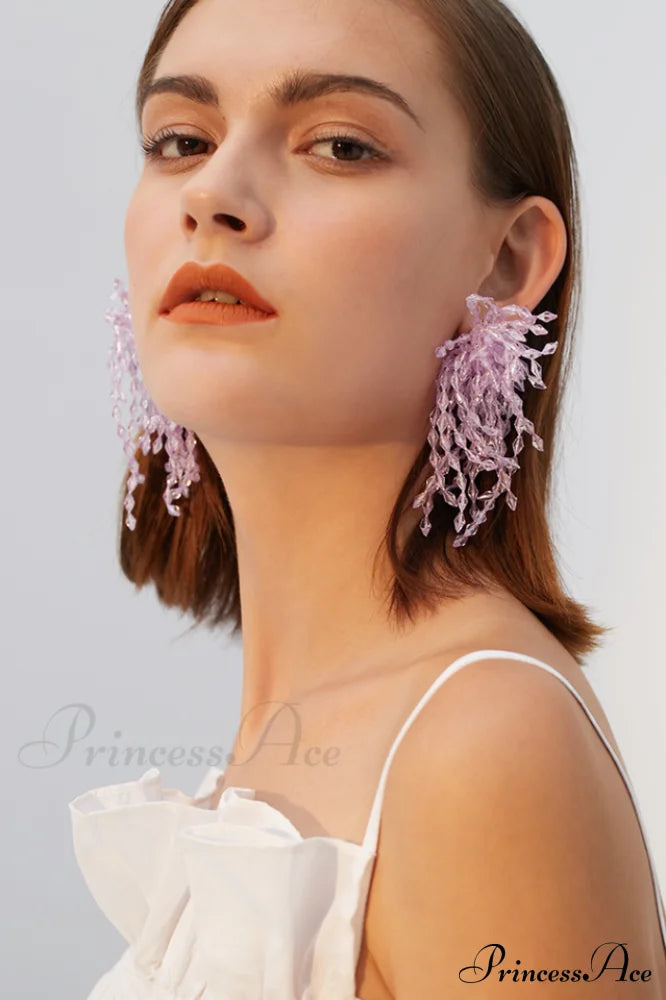 Lavender Elegant Diamond Earrings image 4