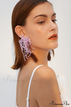 Lavender Elegant Diamond Earrings image 9