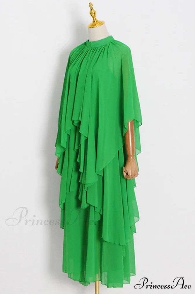 Layered Elegant Silk-Georgette Gown image 8