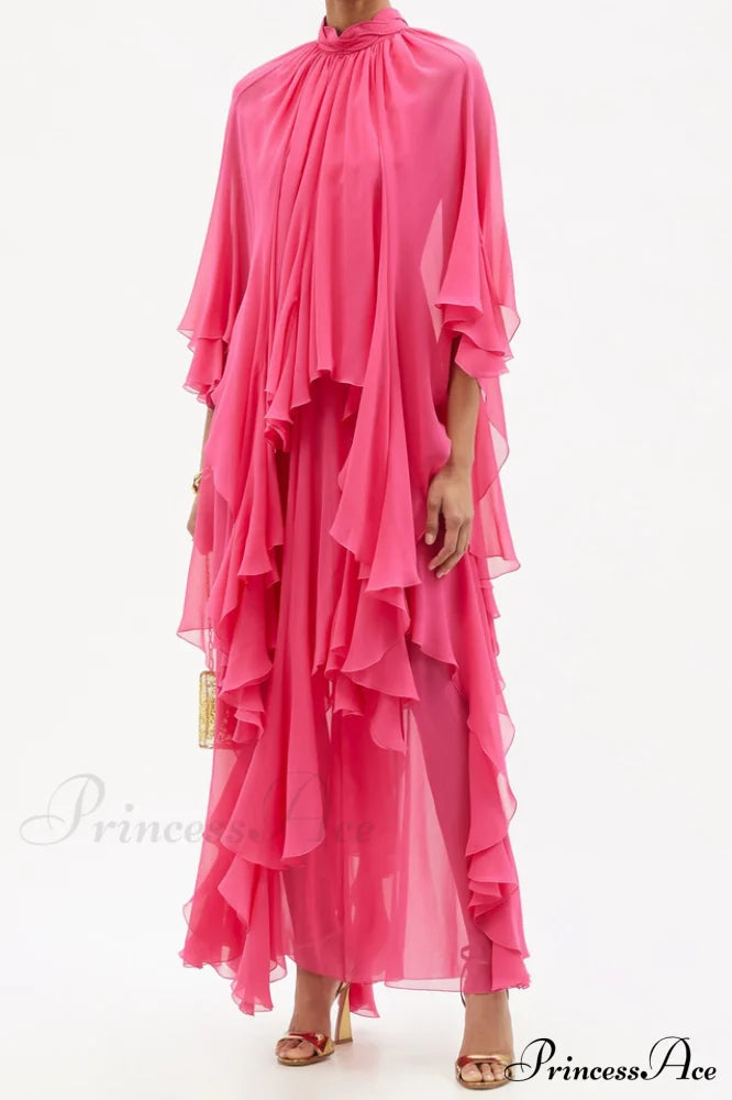 Layered Elegant Silk-Georgette Gown image 1