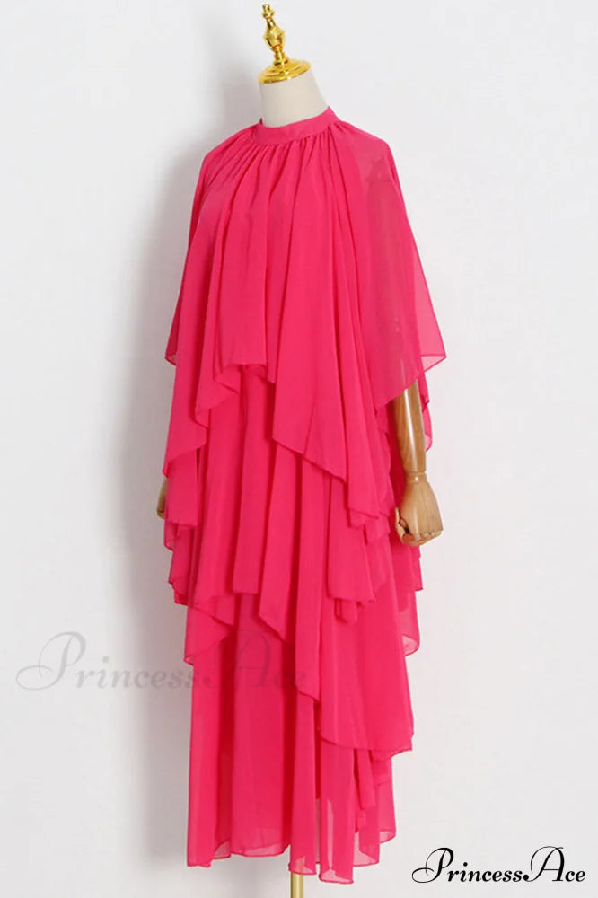 Layered Elegant Silk-Georgette Gown image 5