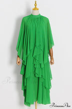 Layered Elegant Silk-Georgette Gown image 7