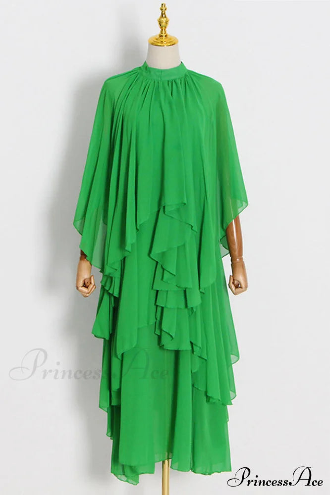 Layered Elegant Silk-Georgette Gown image 7