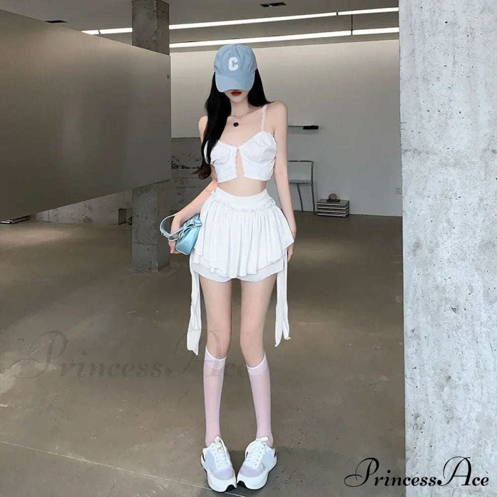 Layered Mesh Stylish Ruffle Mini Skirt image 5