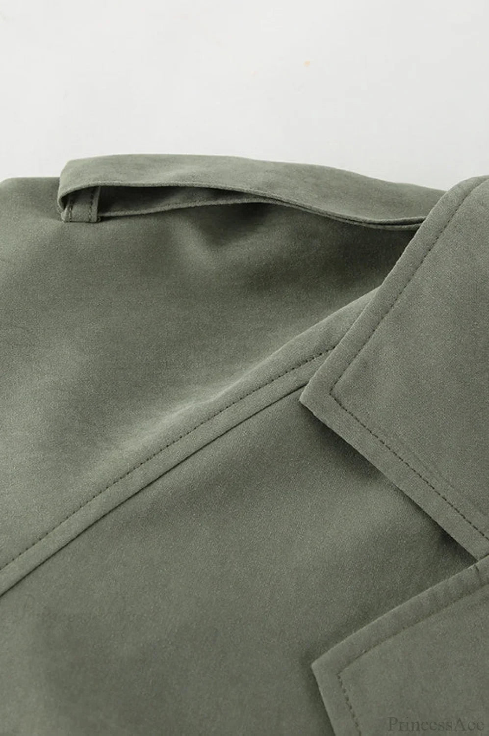 Lazy Casual Chic Wide Collar Tie Waist Trench Coat image 5