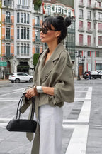 Lazy Casual Chic Wide Collar Tie Waist Trench Coat image 4
