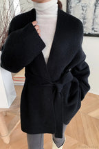 Lazy-Style Oversized Belted Knit Cardigan image 10
