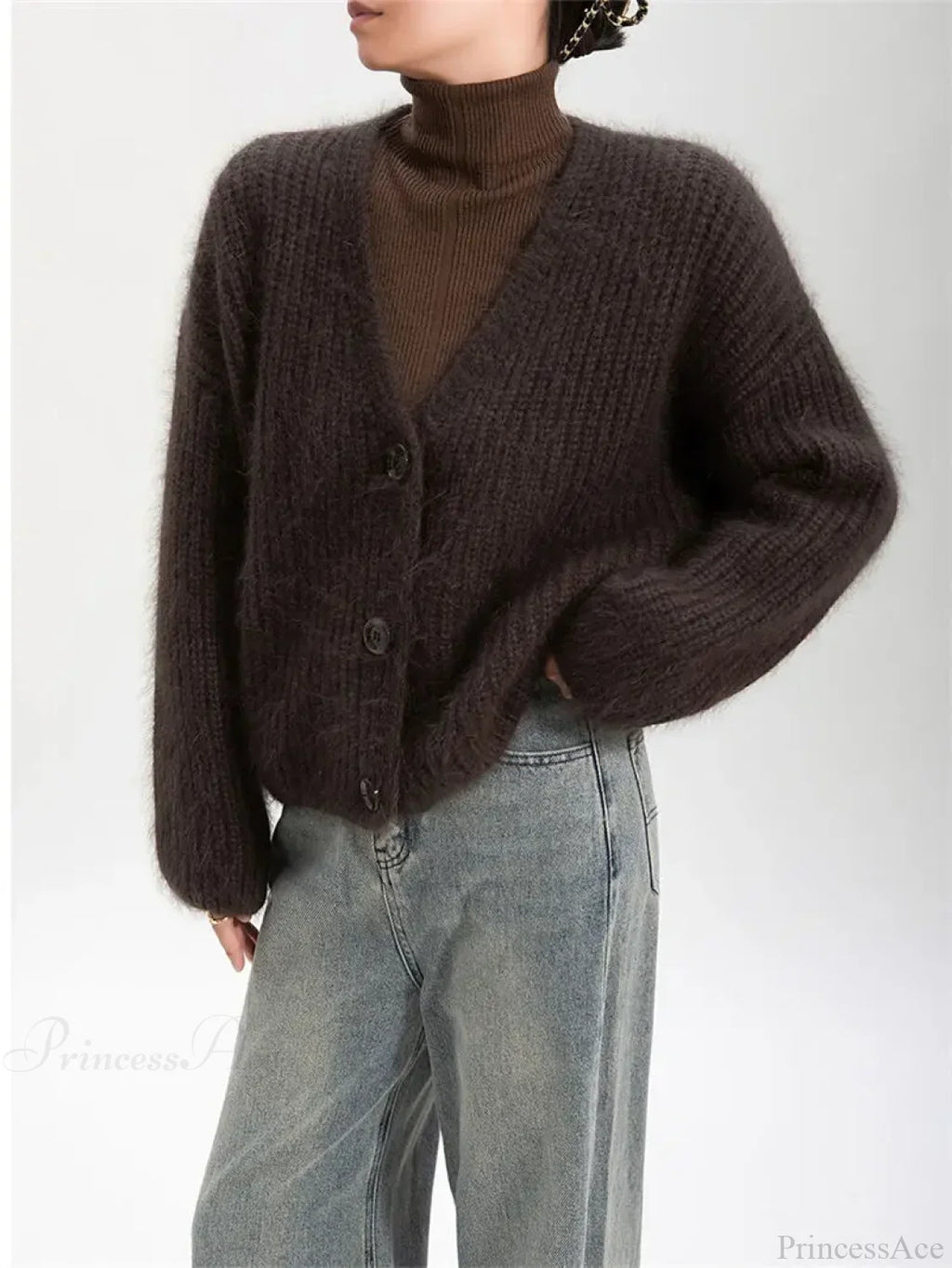 Lazy Thick Long Sleeve Feminine Cardigan image 2