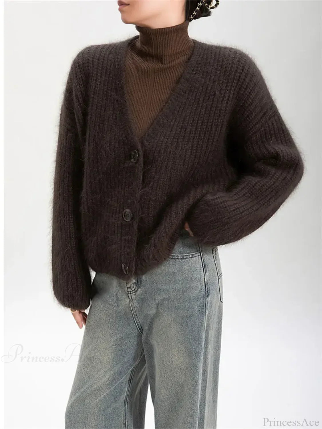 Lazy Thick Long Sleeve Feminine Cardigan image 2