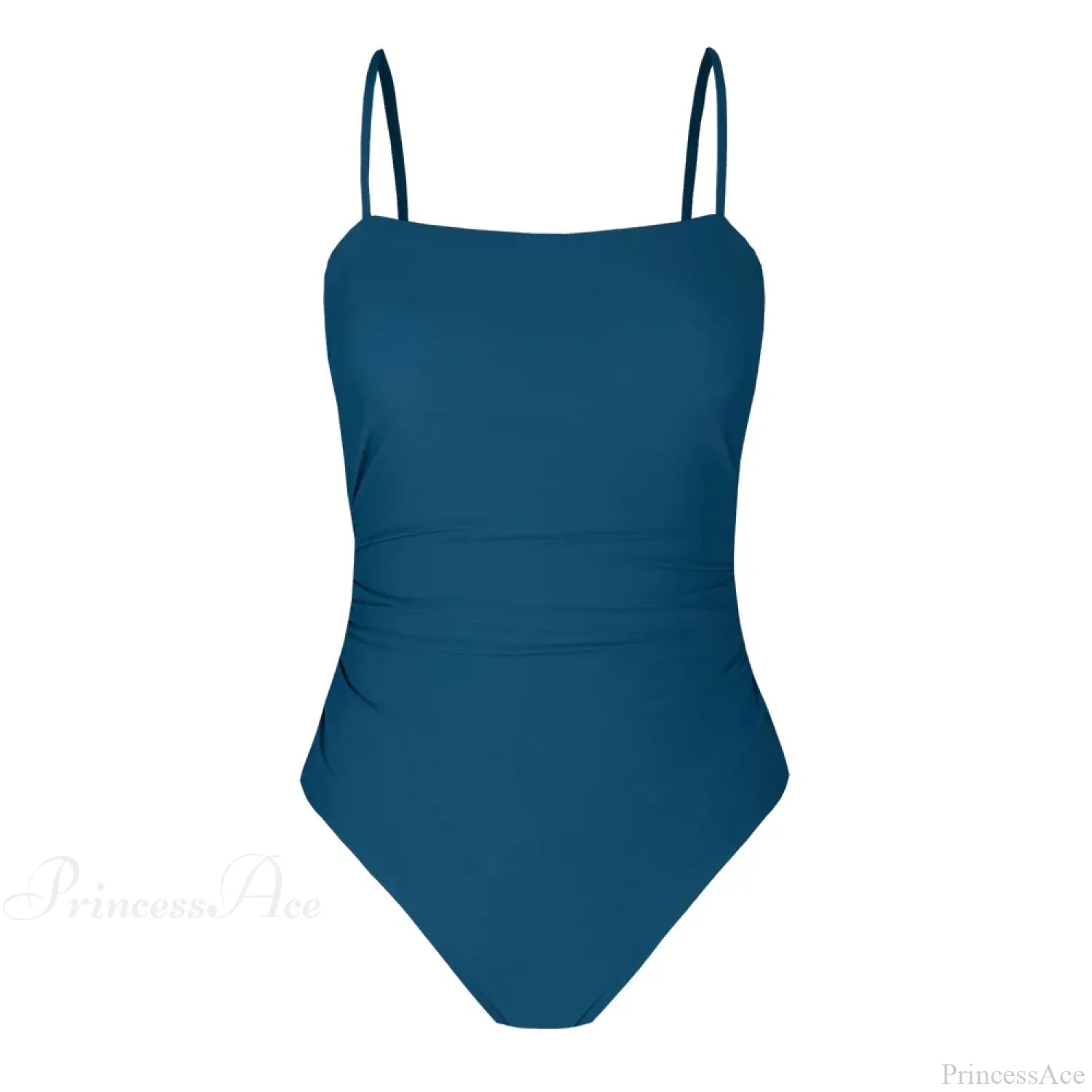 Leaf Print Shirred Square Neck One Piece Set image 3