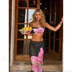 Leaves Print Tunic Three Piece Swimsuit image 9