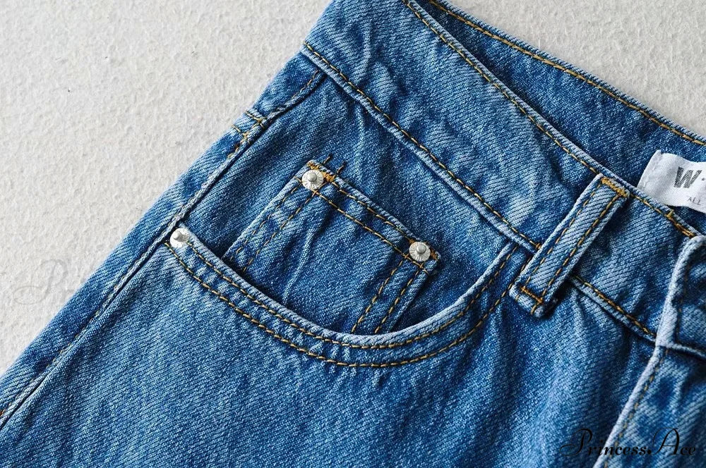 Leg Straight Denim Casual Fashion Women's - Baggy Jeans High Waist Fit image 12