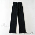 Leg Straight Denim Casual Fashion Women's - Baggy Jeans High Waist Fit image 7
